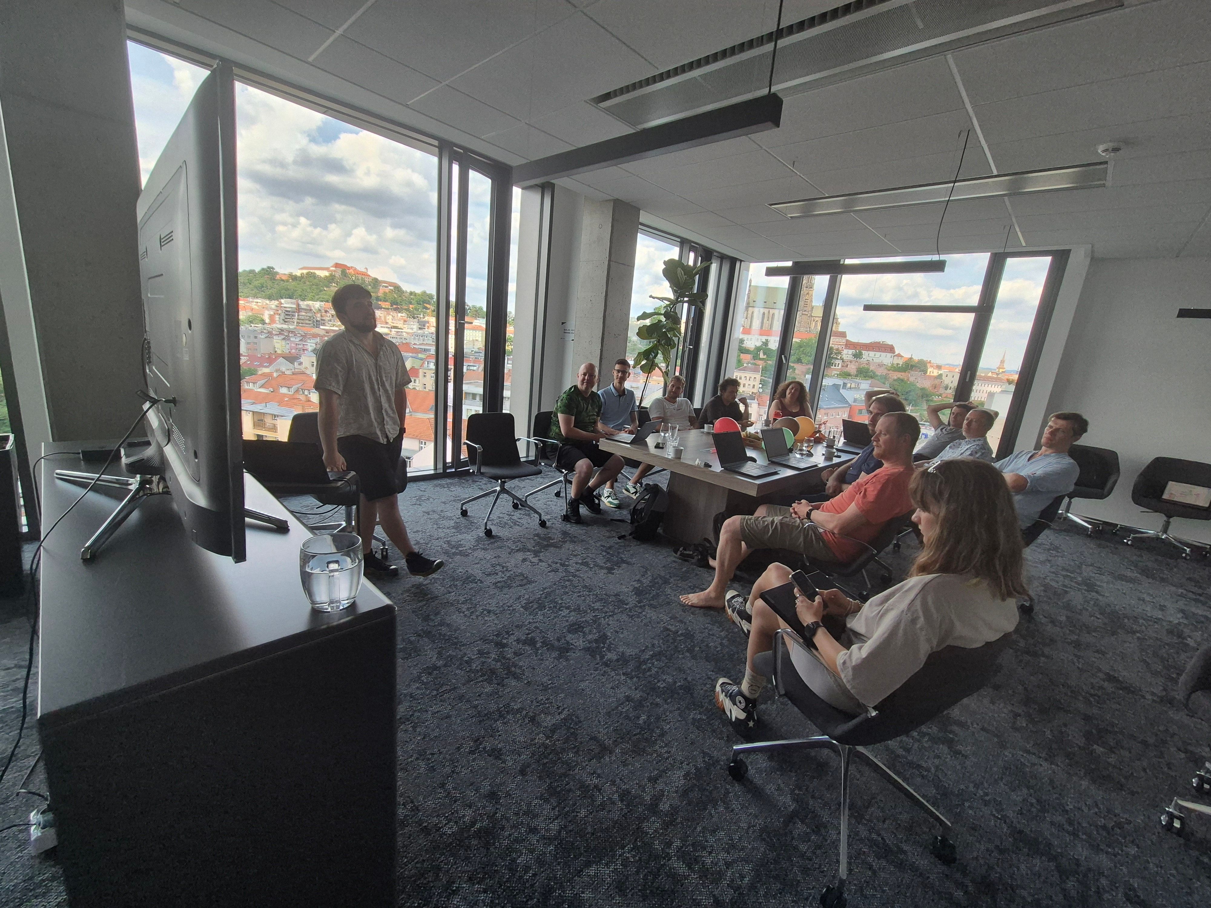 Jakub presenting